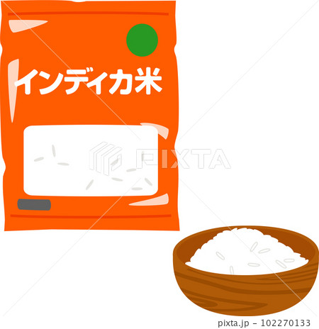 袋入りのインディカ米 102270133