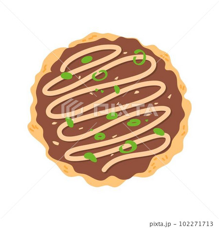 okonomiyaki japanese food illustration okonomiyaki japanese food illustration 102271713