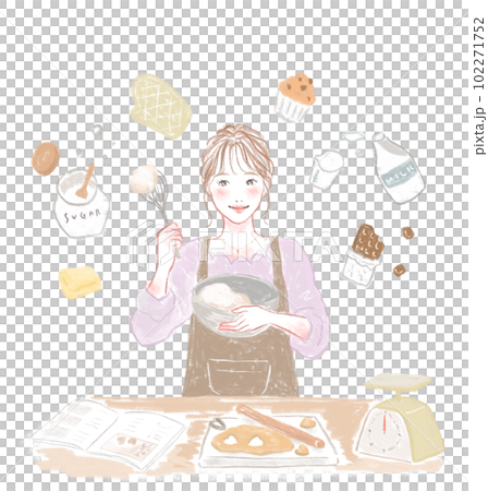 做糖果的女人/天然/糖果/有背景 102271752