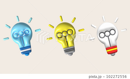 Illustration 3D. Light Bulb Or Concept Idea. 102272556