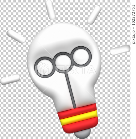 Illustration 3D. Light Bulb Or Concept Idea. Illustration 3D. Light Bulb Or Concept Idea. 102272751