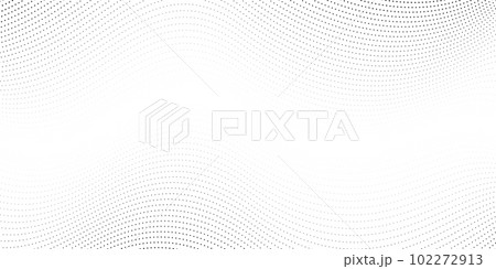 Dotted wave lines background. Abstract Halftone stripes texture. Warped and curved dashed lines wallpaper. Black and white vector design template Dotted wave lines background. Abstract Halftone stripes texture. Warped and curved dashed lines wallpaper. Black and white vector design template 102272913