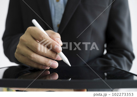 Business man sign a contract investment professional document agreement. 102273353