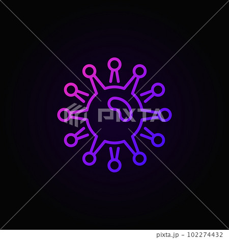 Colorful virus bacteria vector icon or symbol 102274432