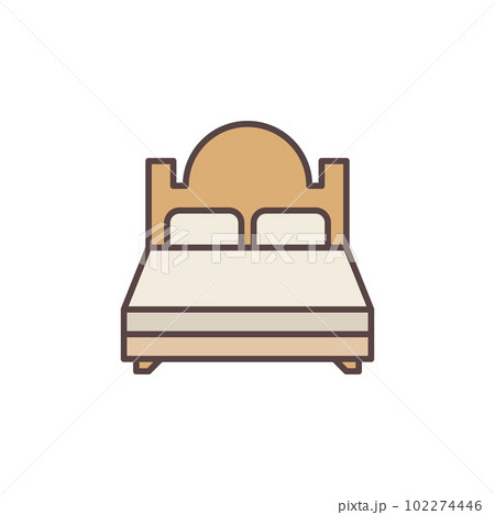 Double Bed vector concept creative colored icon 102274446