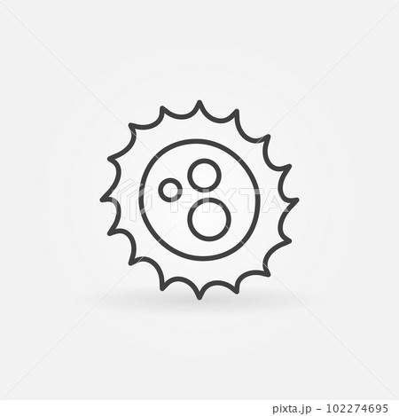 Virus outline vector concept icon 102274695