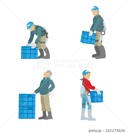 アシストスーツを着て働く農家の人の素材 102274826