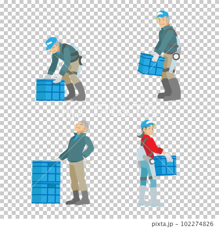 アシストスーツを着て働く農家の人の素材 102274826