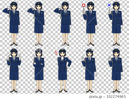 制服(裙)女警全身套裝1 制服(裙)女警全身套裝1 102274963