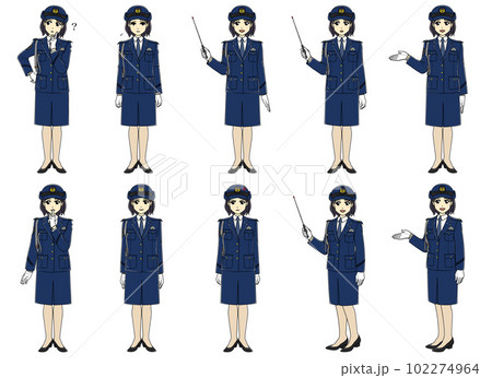 制服(スカート)の女性警察官全身セット2 制服(スカート)の女性警察官全身セット2 102274964