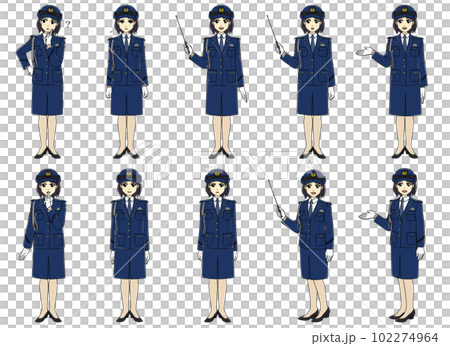 制服(スカート)の女性警察官全身セット2 制服(スカート)の女性警察官全身セット2 102274964