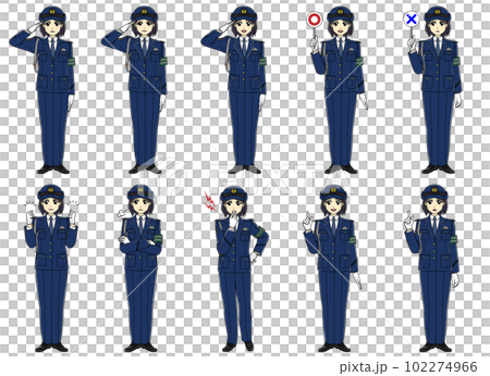 Uniform (slacks) female police whole body set 1 102274966