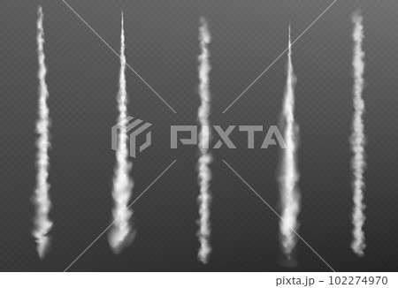 Plain smoke trail, jet vector contrail line cloud 102274970