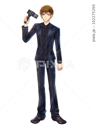 カメラを持つ配信者（ユーチューバー）の男性 102275260