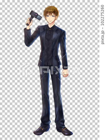 カメラを持つ配信者（ユーチューバー）の男性 102275260