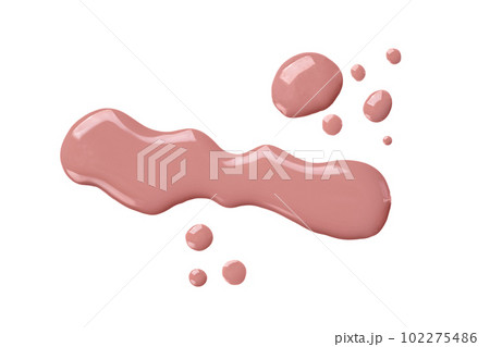Liquid foundation isolated on white background. Swatch of liquid foundation or nail polish for design. Liquid foundation isolated on white background. Swatch of liquid foundation or nail polish for design. 102275486