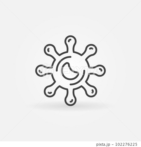 Virus vector icon in thin line style 102276225