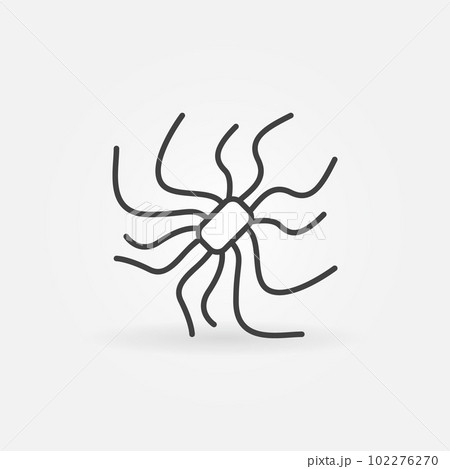 Pathogen concept line icon. Vector bacteria outline symbol Pathogen concept line icon. Vector bacteria outline symbol 102276270