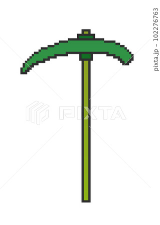 ドット絵_ツルハシ(緑) ドット絵_ツルハシ(緑) 102276763