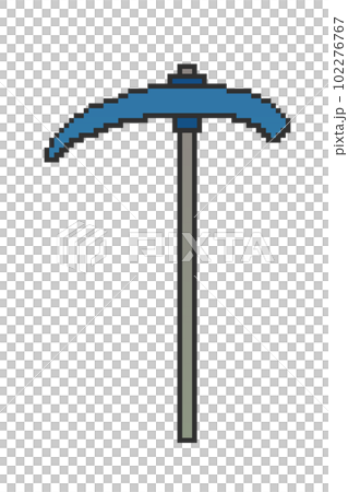 ドット絵_ツルハシ(青) ドット絵_ツルハシ(青) 102276767