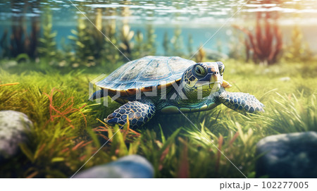 水中の亀 102277005