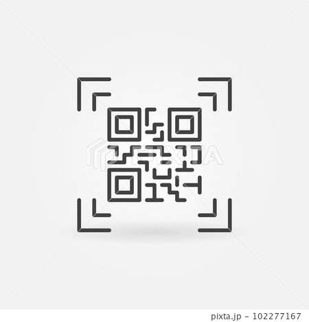 Qr code scanning line vector icon or element Qr code scanning line vector icon or element 102277167