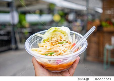 Som Tum - papaya salad thai street food Som Tum - papaya salad thai street food 102277724