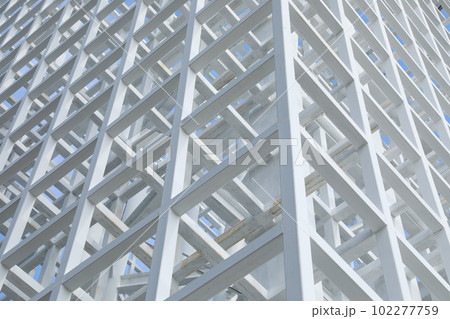 White Steel beam construction background. White Steel beam construction background. 102277759