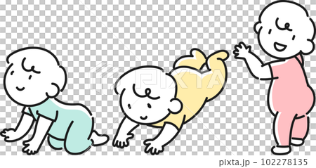 爬行寶寶和抱著寶寶 102278135