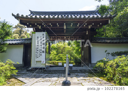 東福寺塔頭 臥雲山即宗院 山門 新緑の季節(京都市東山区) 東福寺塔頭 臥雲山即宗院 山門 新緑の季節(京都市東山区) 102278165