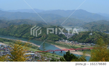 香山寺からの四万十川の風景 香山寺からの四万十川の風景 102278680