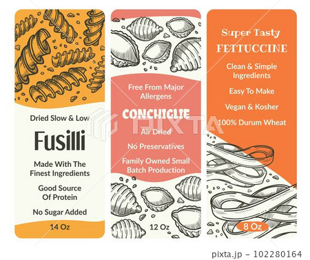 Fusilli fettuccine vegan kosher wheat spaghetti 102280164