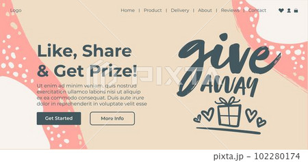 Like share and get price, give away contest web 102280174