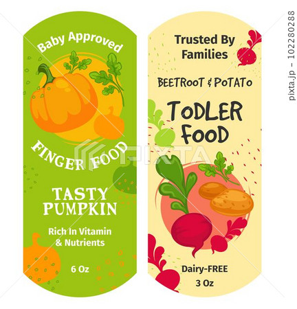 Toddler food, baby approved, tasty pumpkin label Toddler food, baby approved, tasty pumpkin label 102280288