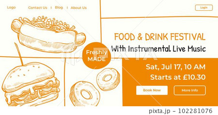 Food and drink festival, instrumental music live 102281076