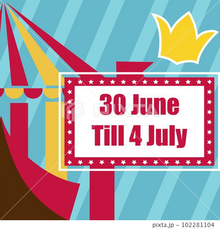 Circus or amusement park, entertainment banner 102281104