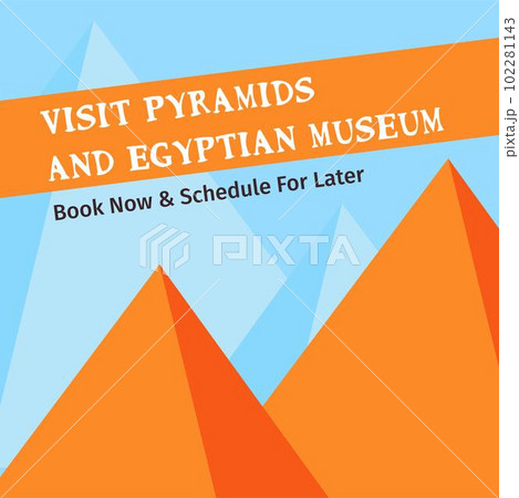 Egyptian museum exhibit, visit pyramids banner Egyptian museum exhibit, visit pyramids banner 102281143