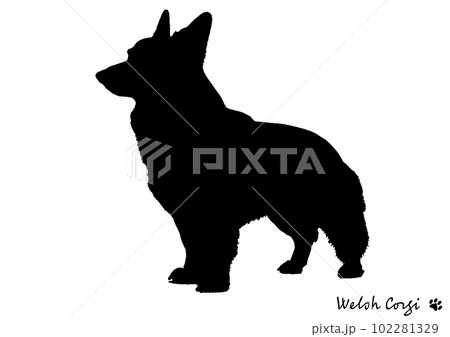 コーギー 切り絵 黒 犬 シルエット インテリア 詳しく