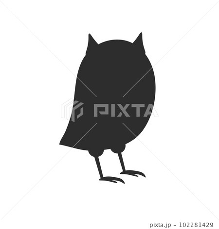 Vector illustration, black silhouette on white background, animal owl. EPS Vector illustration, black silhouette on white background, animal owl. EPS 102281429