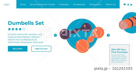 Dumbbells set, buy from online sports shop web 102281585