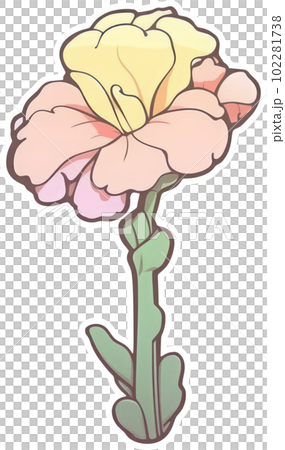 Flower sticker transparent illustration. 102281738