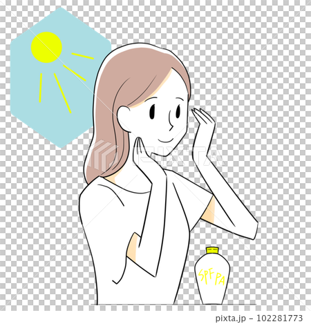 塗防曬霜的女人 塗防曬霜的女人 102281773