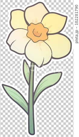 Flower sticker transparent illustration. Flower sticker transparent illustration. 102281790