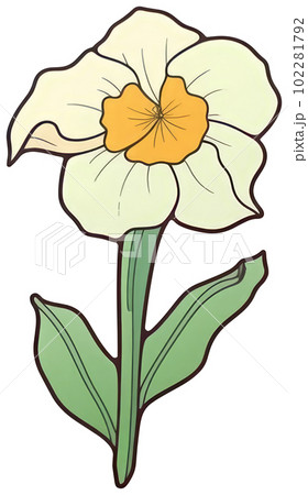 Flower sticker transparent illustration. 102281792