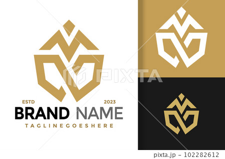 Letter M and W Diamond Logo vector icon illustration 102282612