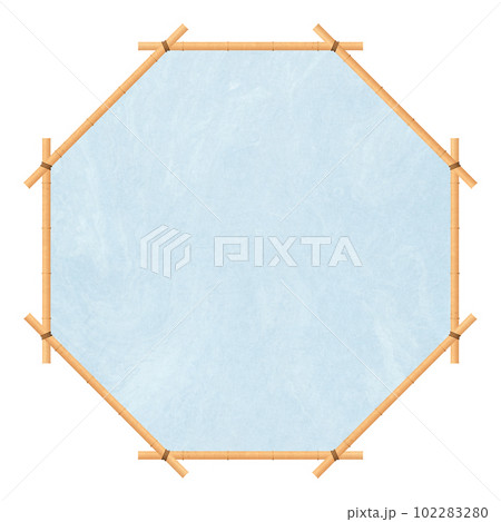 八角形のフレーム すだれ 窓 和紙 夏フレーム 八角形のフレーム すだれ 窓 和紙 夏フレーム 102283280