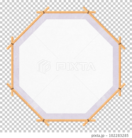 八角形のフレーム すだれ 窓 和紙 夏フレーム 八角形のフレーム すだれ 窓 和紙 夏フレーム 102283285