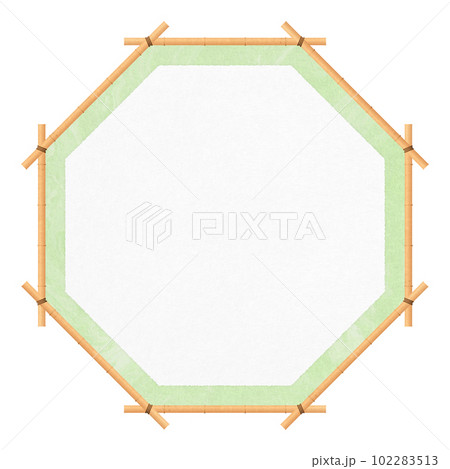 八角形のフレーム すだれ 和紙 夏フレーム 八角形のフレーム すだれ 和紙 夏フレーム 102283513