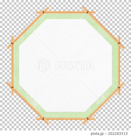 八角形のフレーム すだれ 和紙 夏フレーム 八角形のフレーム すだれ 和紙 夏フレーム 102283513