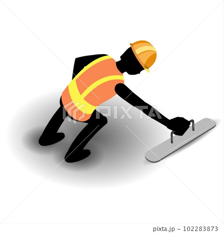 Man working on construction site 102283873